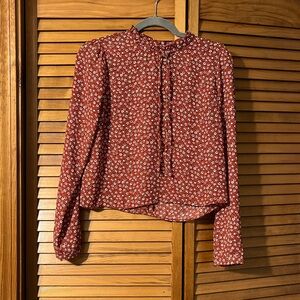Forever 21 Red Floral Blouse